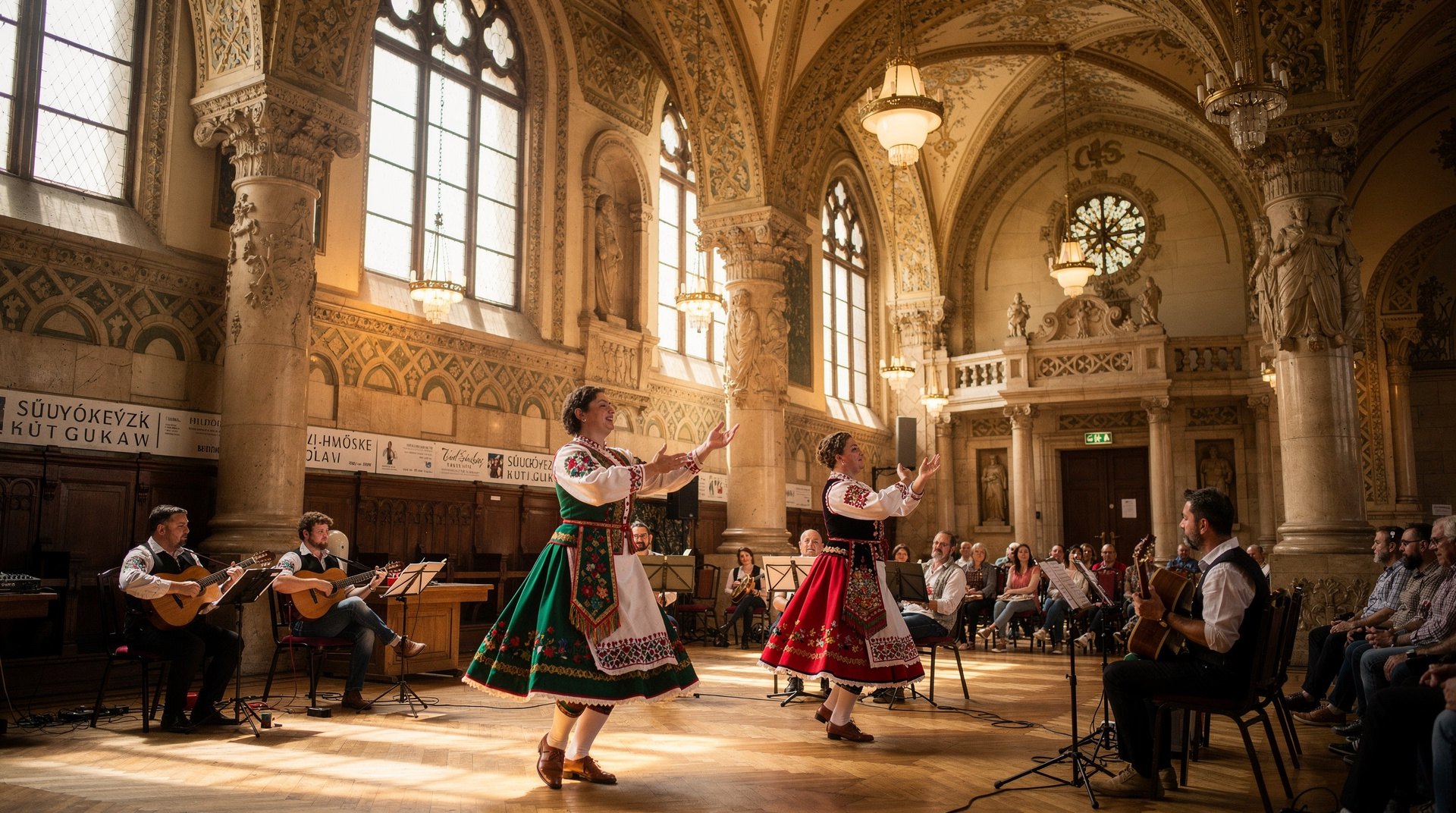 Folklorevorstellungen in Budapest: Volkstanz, Musik und Dinner-Shows — Ungarische Folklore-Shows verbinden Volkstanz, Live-Musik und Abendessen. Ehrlic