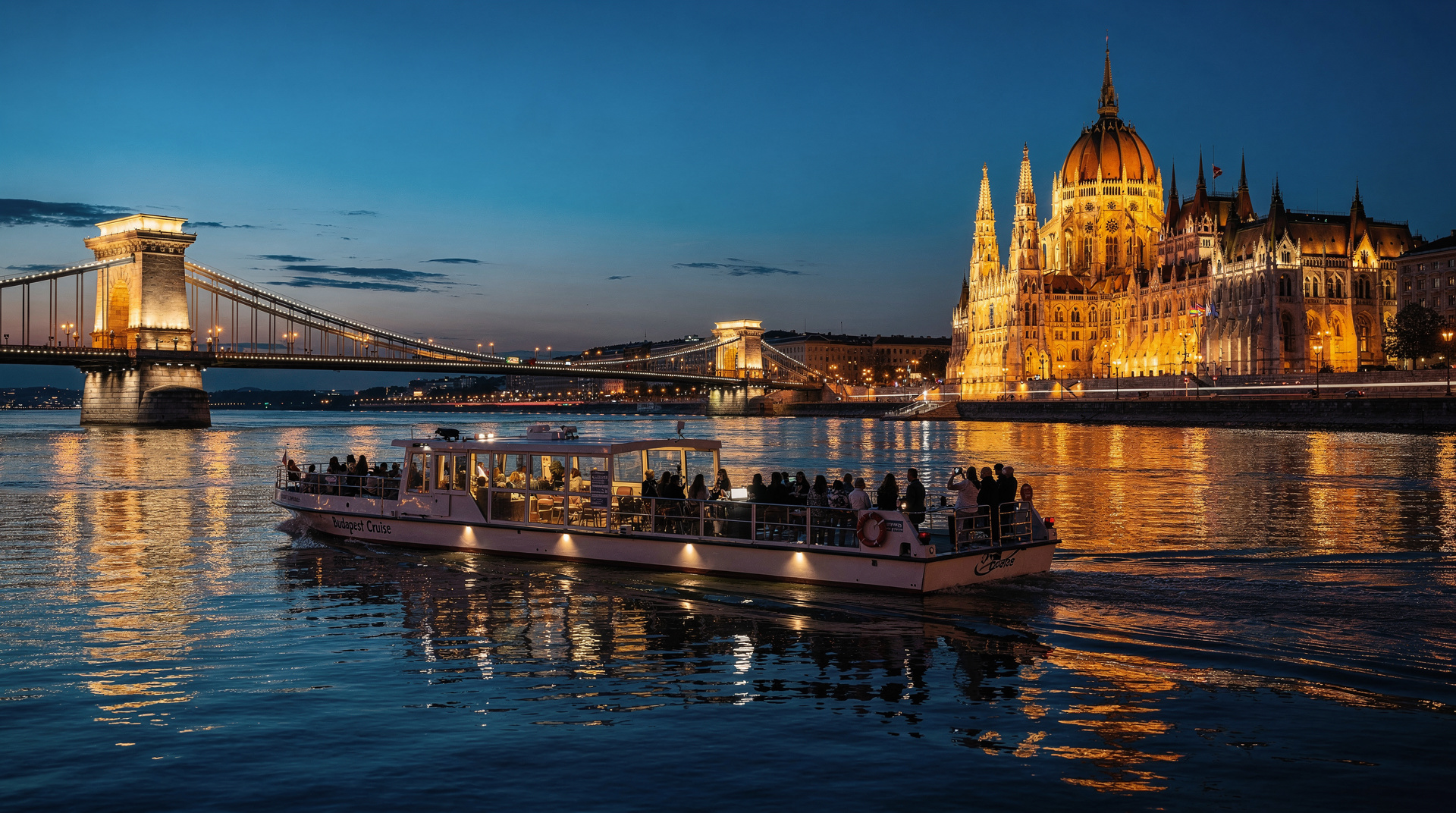 Donau-Nachtfahrt Budapest: das beleuchtete Parlament vom Wasser aus erleben — Budapest Nachtfahrt: beleuchtetes Parlament von der Donau, beste Abfahrtszeiten 