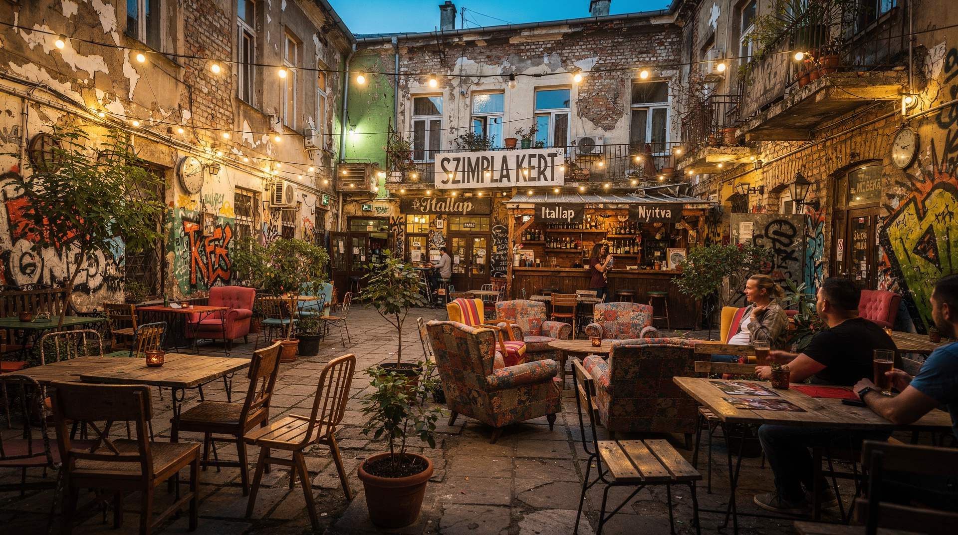 Szimpla Kert: der ultimative Guide zur Original-Ruinenbar — Alles zum Besuch des Szimpla Kert — Öffnungszeiten, Preise, Sonntagsmarkt, Anrei